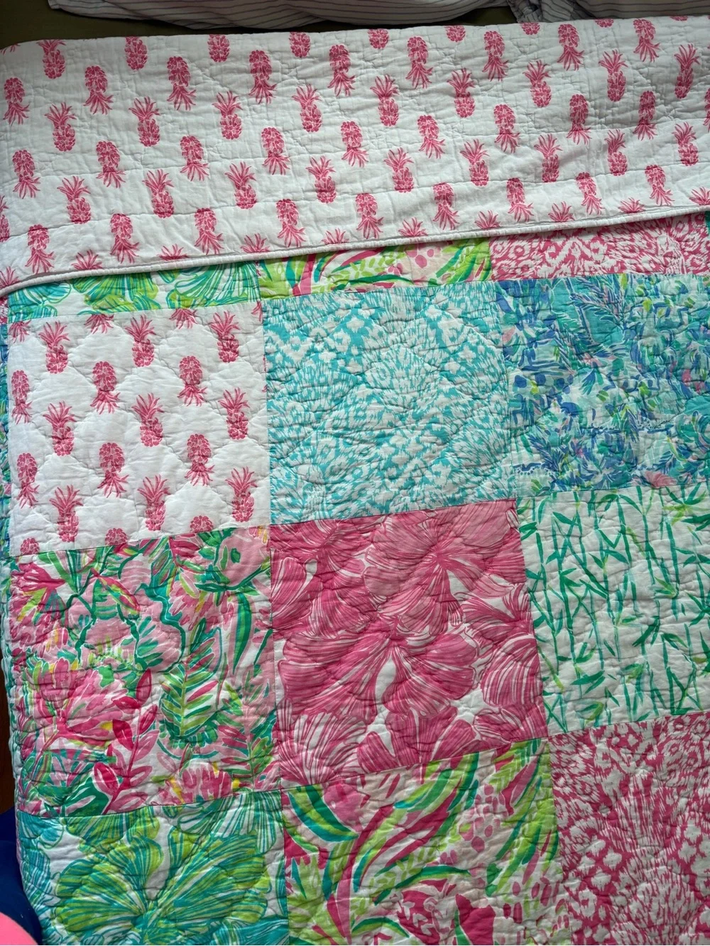Lilly Pulitzer x Pottery Barn Patchwork Reversible Quilt - Queen